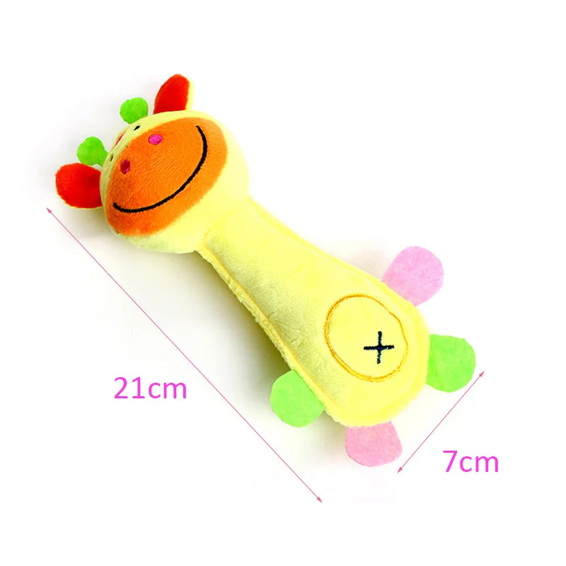 Plush Dog Toy with Squeaker (Animal Shapes)
