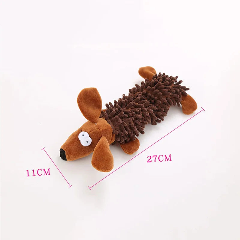 Plush Dog Toy with Squeaker (Animal Shapes)