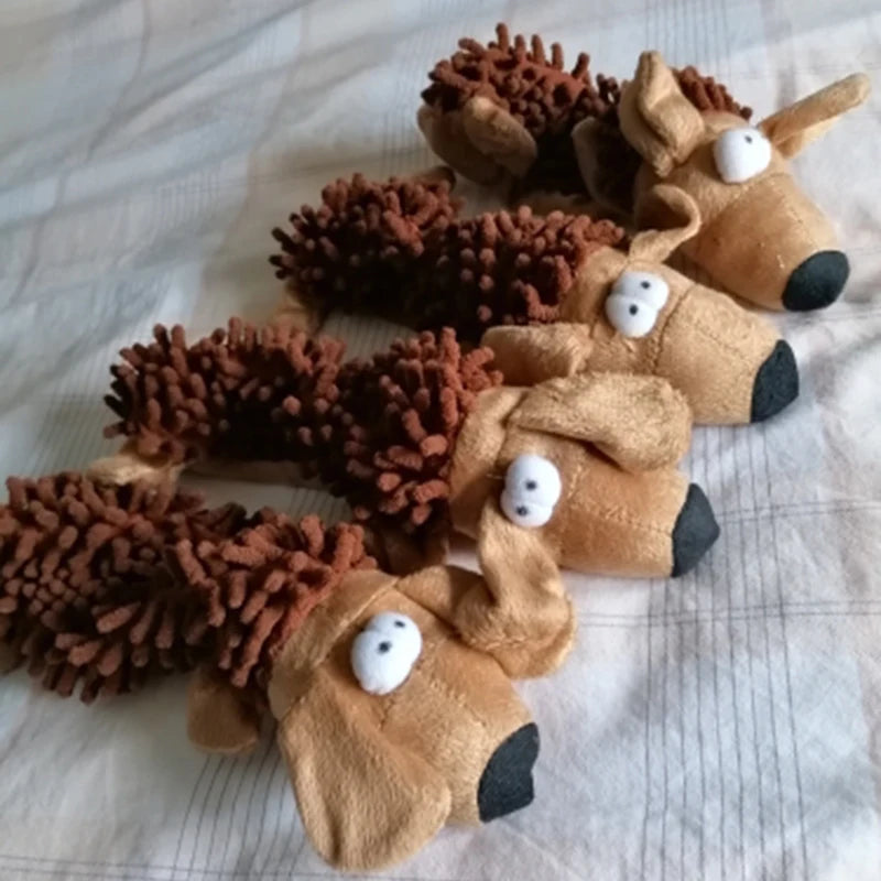 Plush Dog Toy with Squeaker (Animal Shapes)
