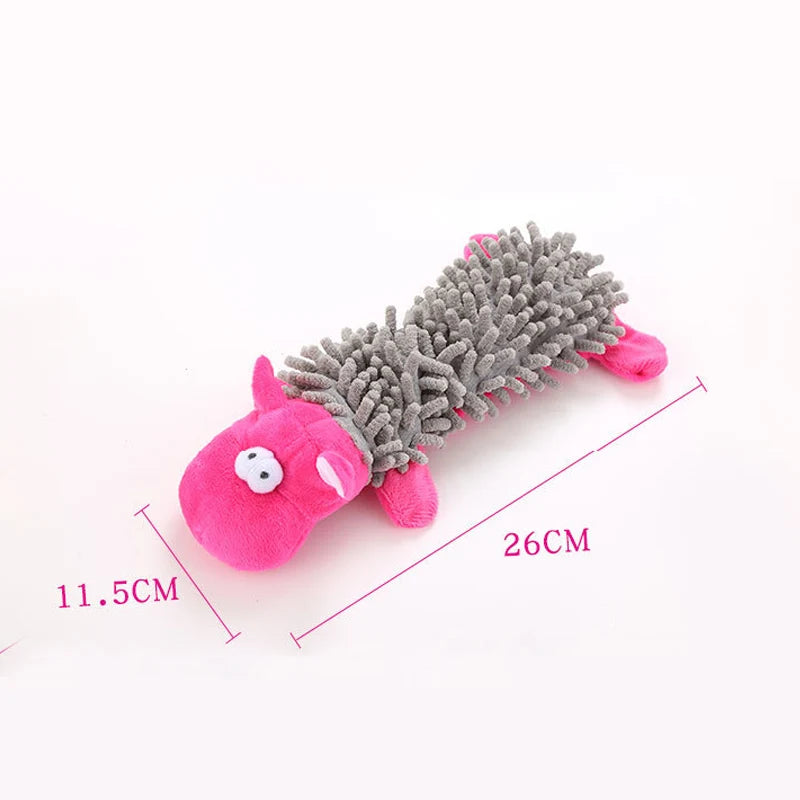 Plush Dog Toy with Squeaker (Animal Shapes)