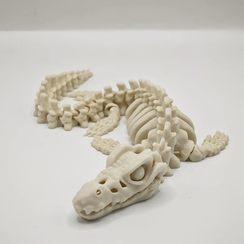 Crocodile Skeleton Aquarium Ornament