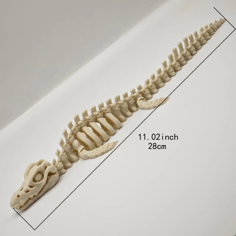 Crocodile Skeleton Aquarium Ornament