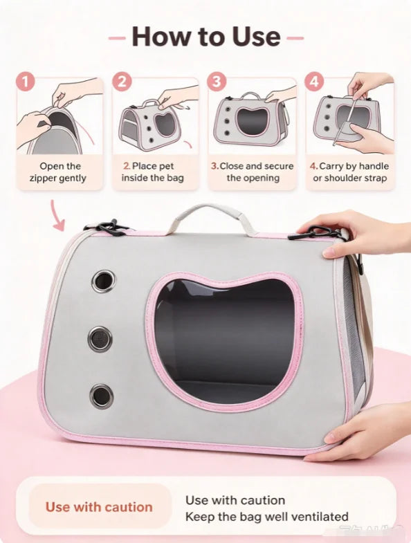 HTMCK Foldable Pet Carrier Bag