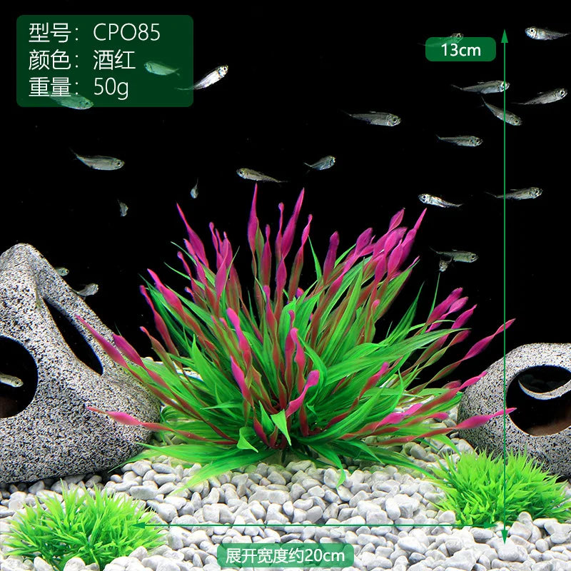 Artificial Aquarium Plants — Green Water Grass, 5 Sizes