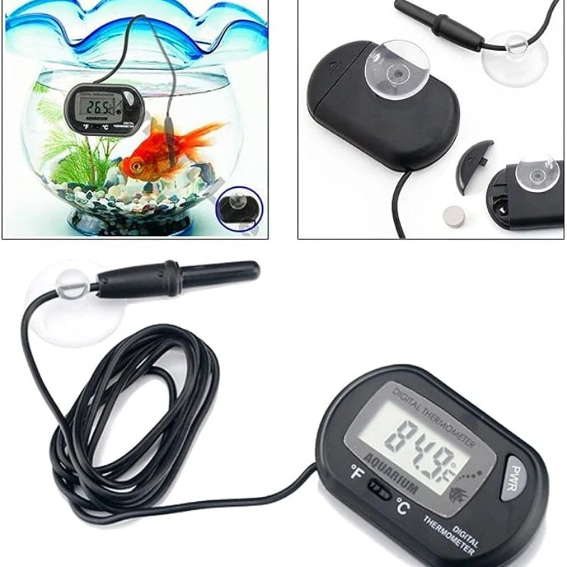 Digital Aquarium Thermometer with Probe — Suction Cup