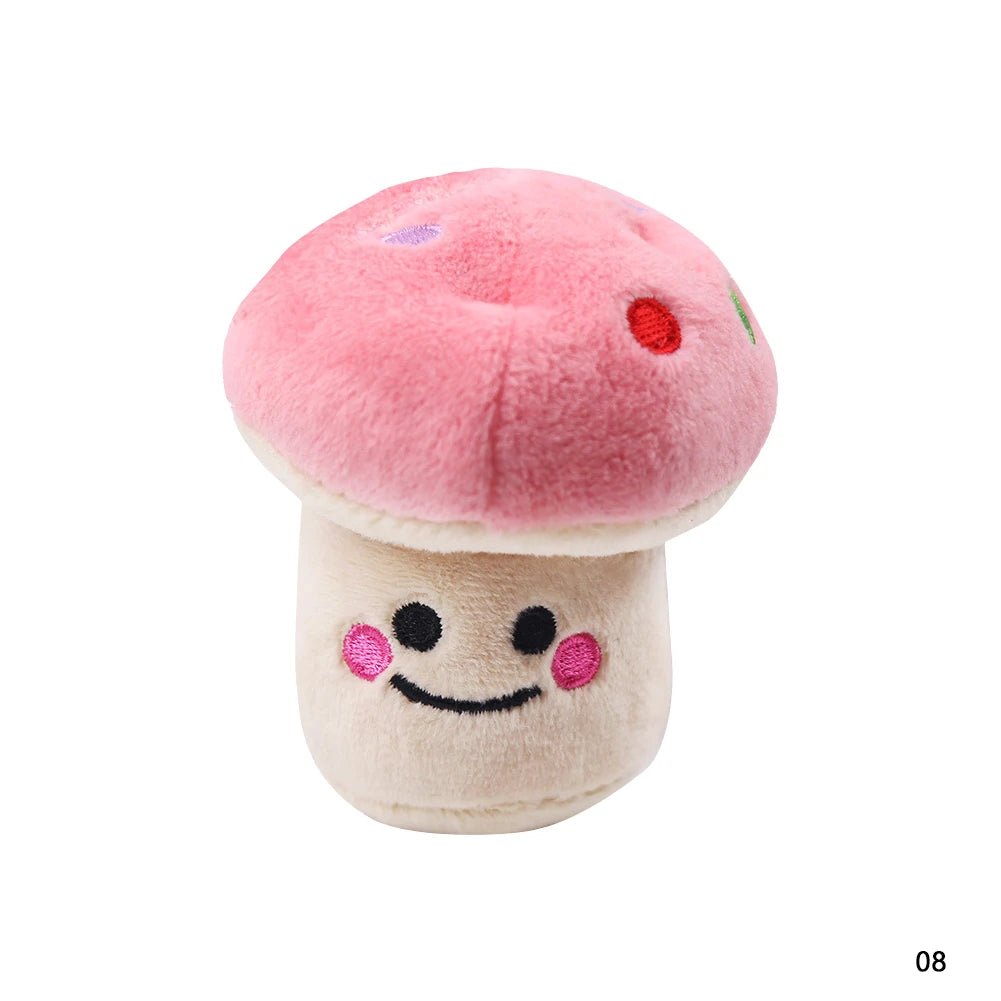 Plush Fruit & Animal Dog Toy with Squeaker