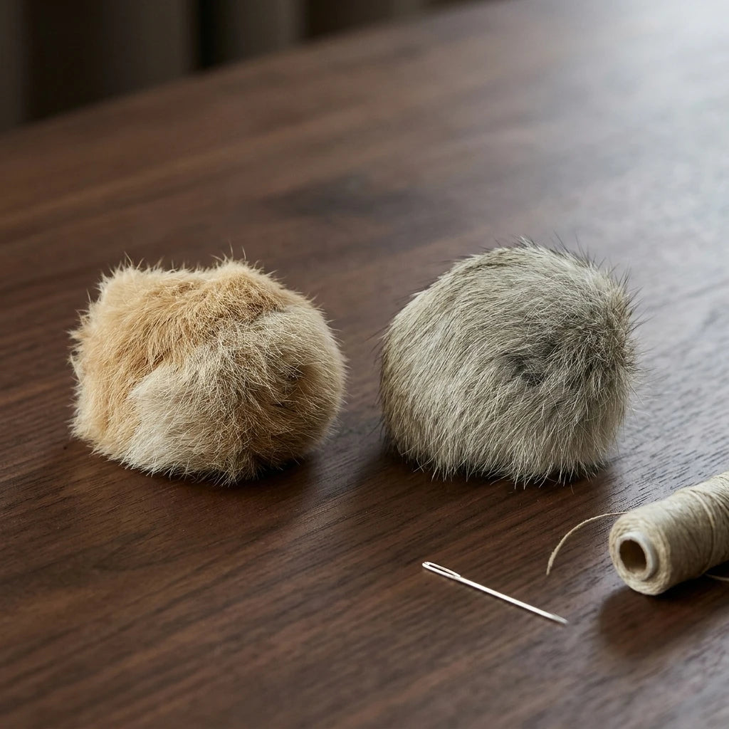 Catnip Rabbit Fur Ball Cat Toys (2-Pack)