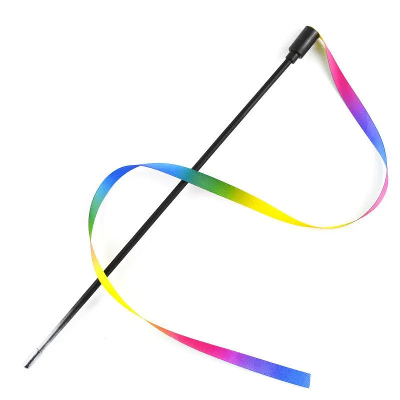 Feather & Ribbon Cat Teaser Wand