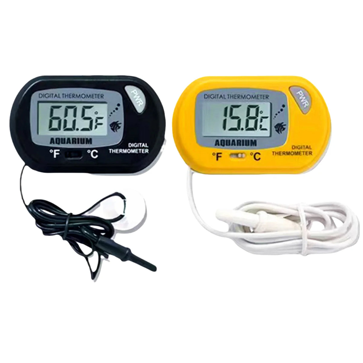 Digital Aquarium Thermometer with Probe — Suction Cup